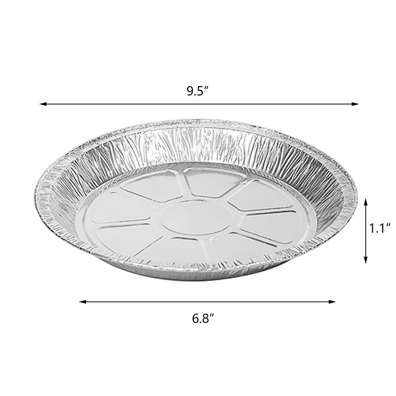 TRBIDRBO 9.5" Aluminum Foil Pie Tins (25 Pack), Premium Disposable