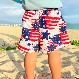 CJMJXPH Boys Swim Trunks Compression Liner Swim Shorts Quick Dry Bathing Suit with Boxer Brief Swimwear American Flag 14-16 Years
