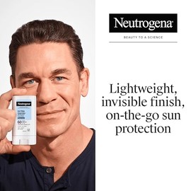 Neutrogena Ultra Sheer Stick Sunscreen for Face SPF 60, Invisible Finish, Broad Spectrum UVA/UVB Sun Protection - Vitamin C & E, Non Greasy, Fragrance