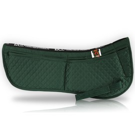 ECP Cotton Correction Half Saddle Pad - Memory Foam Pockets - Green