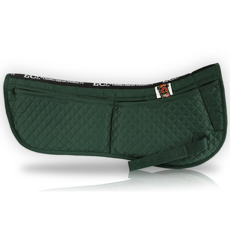 ECP Cotton Correction Half Saddle Pad - Memory Foam Pockets