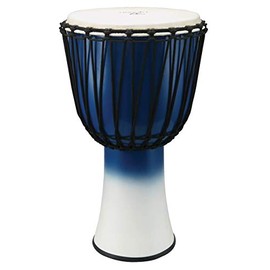 Tycoon Percussion 12 Fiberglass Rope Tuned Djembe Blue and White Finish, Blue & White (TFAJ-12BW)