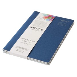 NOLTY NTBNT9301 B6 Notebook, Ruled, Thin, 3-Notebook Set, Navy, Japan Management Association Management Center