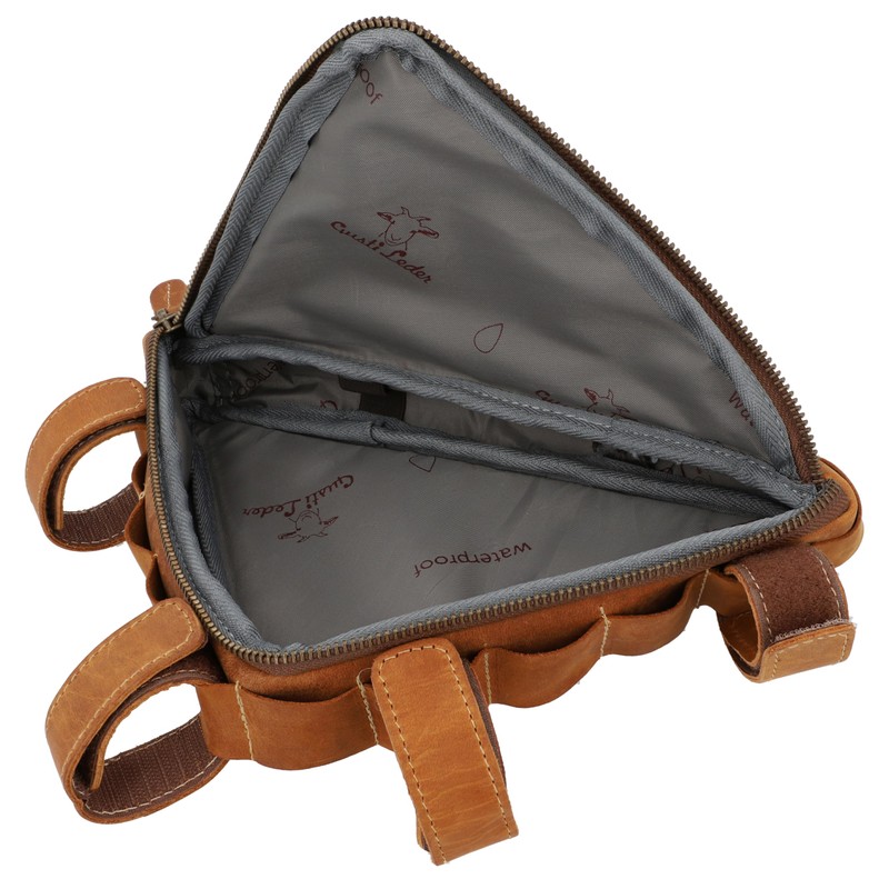 Gusti frame bag leather - Marshall T. bicycle bag tool