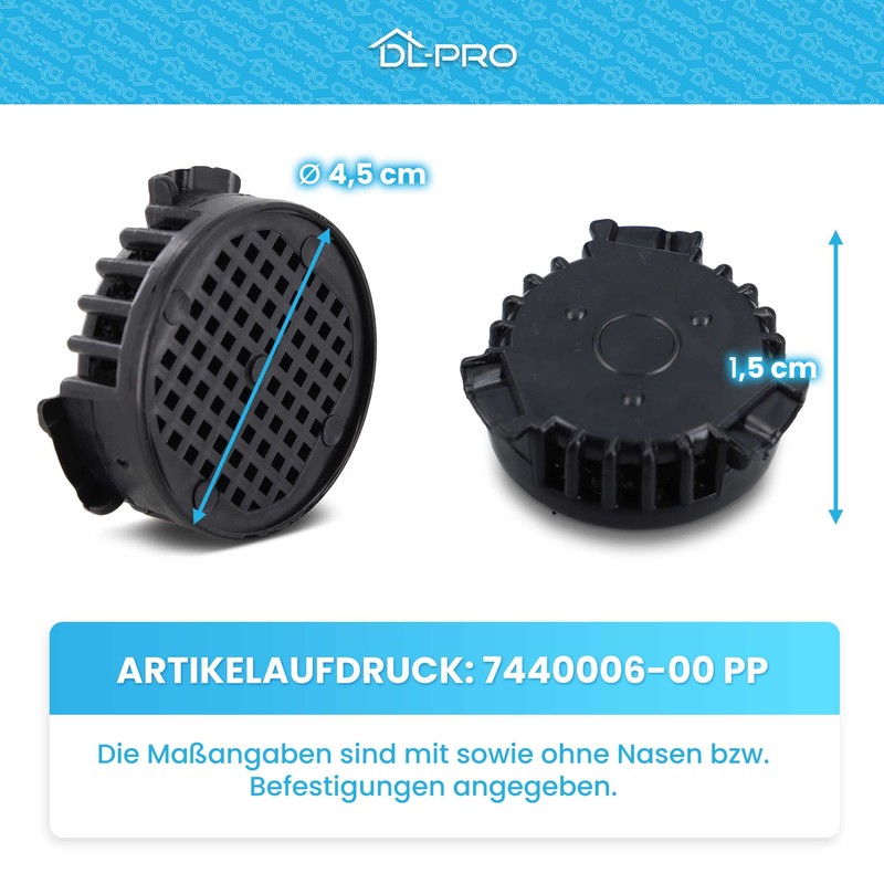 DL-pro Carbon Filter 45 mm Diameter for Liebherr 9096342 Activated