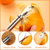 2Pcs Stainless Steel Orange Peeler Tool, Citrus Peeler with Triangular