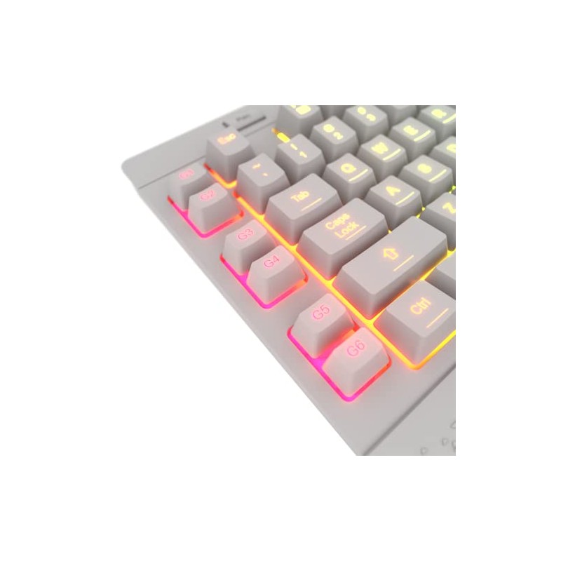 Redragon Teclado de Membrana Gamer K512RGB Shiva White