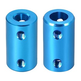 TOP-VIGOR 6mm to 8mm Bore Rigid Coupling L25XD14 Aluminum Alloy Shaft Coupler Connector, Shaft Coupling Joint Connector for 3D Printer, DIY Robots, CNC Machine, Motor Accessories, 2Pcs Blue