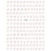 LANODO 7 Pieces Nail Stickers Alphabet 3D English (7 Colors)