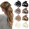Matte Hair Clips for Women and Girls - 8pcs Rectangle
