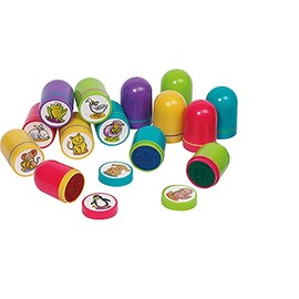 Ameisenkeks® 10 x Stamps Animal Motifs Stamp Set of 10 Sturdy Plastic Ink Pads Integrated Ideal for Children, Birthday, Party Bags