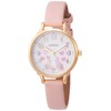 Fieldwork GY006 Women's Analog Wristwatch, Syrup, Leather Strap, Pink, 1