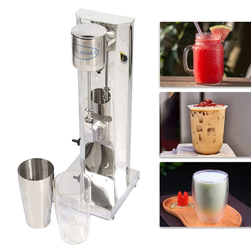 SNKOURIN Milkshake Maker,Single Head Stainless Steel Beverage Blender with 650ML
