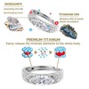 Magtherapy Lymphatic Therapy Titanium Ion Moissanite Diamond Ring, Acupuncture Unclog