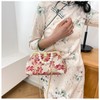 Pearl Evening Bag for Women Lily Pattern Vintage Embroidered Floral