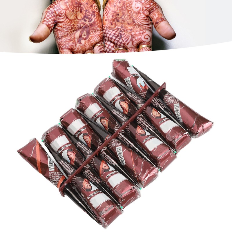 12PCS Temporary Tattoo Paste Cones 5 To 7 Days Lasting