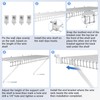 12 Inch Wire Shelf Brackets Set, 8 Pack Metal White
