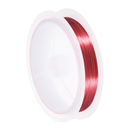 MECCANIXITY 28 Gauge Copper Wire for Jewelry Making Tarnish Resistant Beading Wire for Jewelry Making Crafts Supplies, Red,118FT