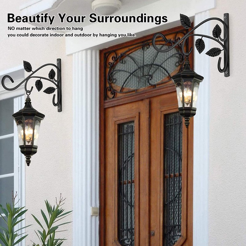 2pcs Hanging Plant Bracket Heavy Duty Rust Resistant Durable Iron