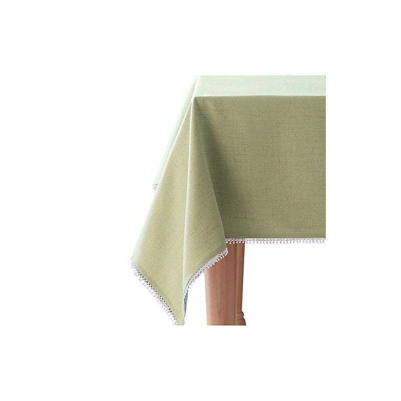 Lenox French Perle Solid 60"x84" rectangle Tablecloth, Pistachio