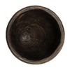 Creative Co-Op Rustic Paulownia Footed Wood Bowl, Charred Brown