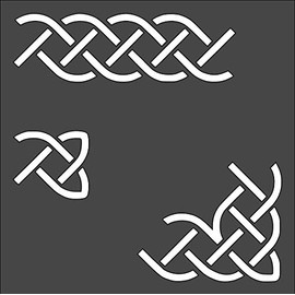 1 PCS Custom Cut Stencil Celtic Line & Corner Border Crafts, Arts, Scrapbooking - Painting on The Wall, Wood, Glass and Other