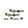 QCAA Dutch Door Bolt, Solid Brass, 8", Brushed Antique Brass,