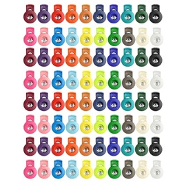 Plastic Cord Locks for Drawstrings, 80 Pcs Baseball Glove Locks DIY Cord Lock Single Hole Fastener Locks Buttons for Camping & Hiking, Shoelace Replacement, Sports, Backpacks | Suxgumoe