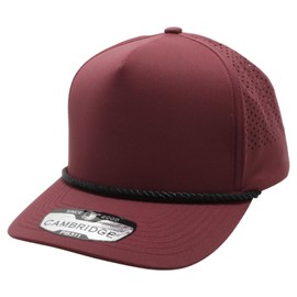 Pit Bull Premium Headwear High Frame Rope Hybrid Perforated Hat Mesh Back Adjustable Snapback Baseball Cap for Men & Women, Burgundy/Black 311BRBK