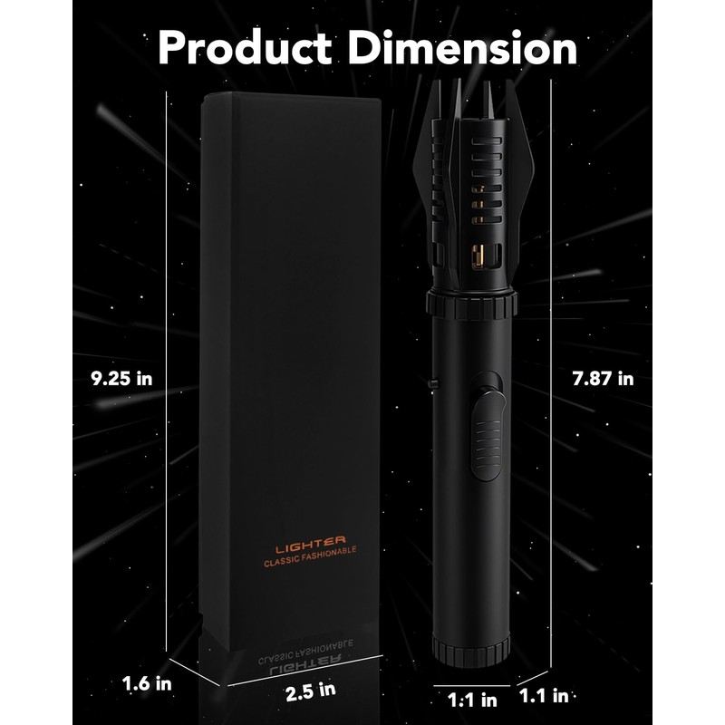 Lamsen Torch Lighter – Butane Refillable Kitchen Torch, Straight &