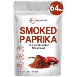 Smoked Paprika Powder 4lbs(64 oz) | Premium Source for Spice & Seasoning | Great Spanish Source with Sweet & Spicy Flavor for Meats Marinades and Dressings | Additive Free, Non-GMO, Bulk Supply