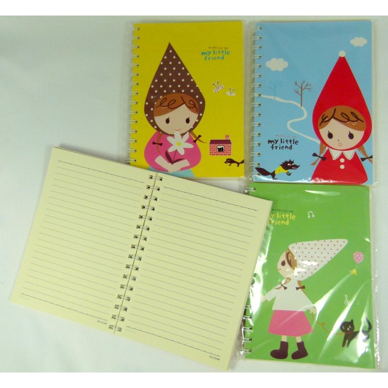 Little Girl Spiral Bound Notebook (Pink)