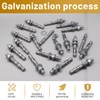 Horiznext 3/8 Concrete Anchors, Galvanized Carbon Steel Wedge Anchors with