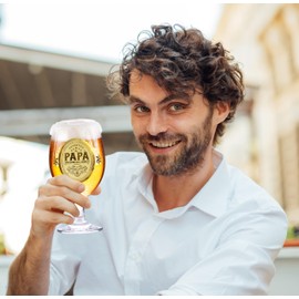 CROWNLY CRYSTAL® Regalo Papà Tazze Personalizzate Bicchieri Birra Particolari Idee Compleanno Festa Del Papà Originali Personalizzata Regalo Padre Uomo