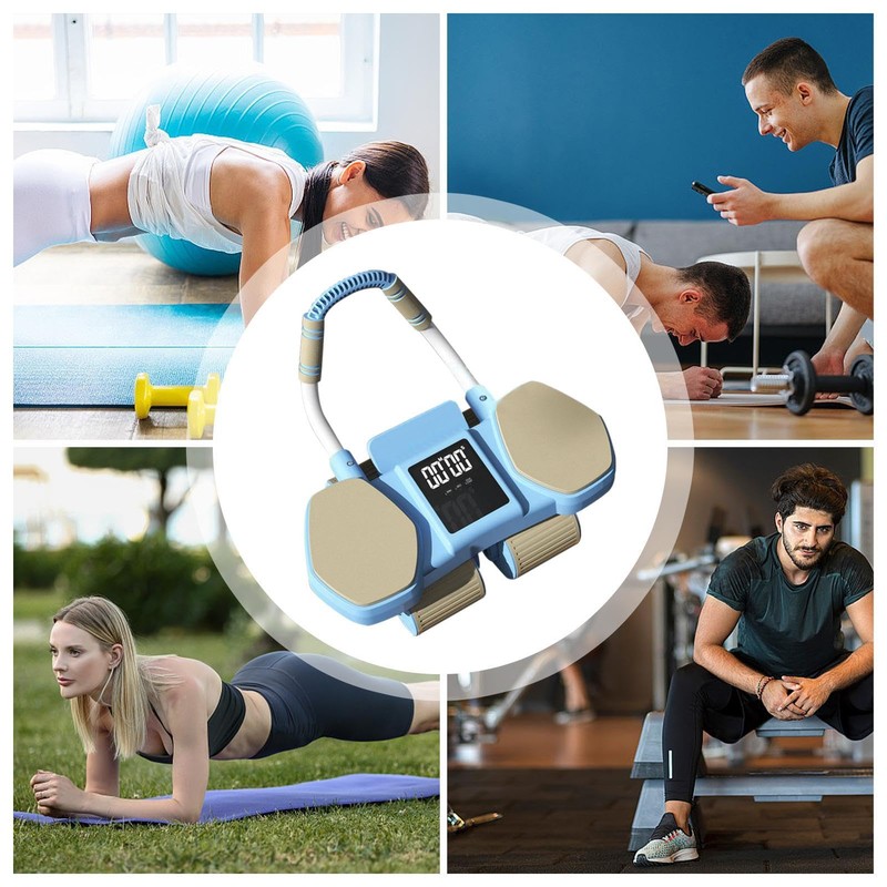 Generic Abdominal Plank Roller Wheel with Elbow Support, Automatic Rebound