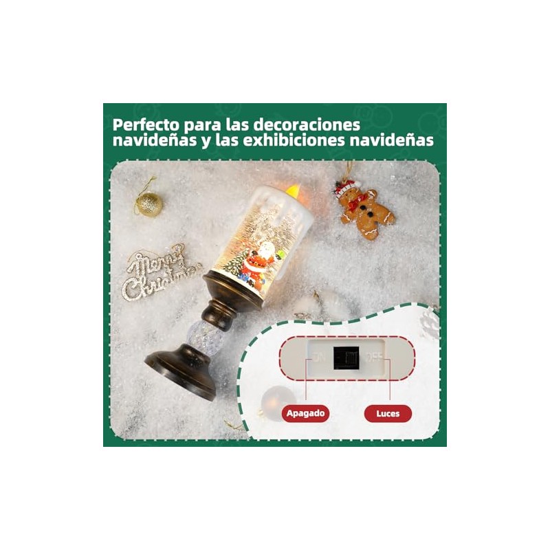 26cm Luces Decorativas navideñas Estilo Vela, Luces navideñas sin Llama,