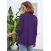 Heymoments Women's Cardigan Lightweight Draped Open Front 3/4 Sleeve Casual