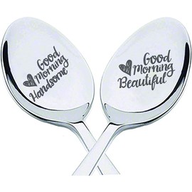 SELPONT e beautiful Christmas gift | Newly wed gifts | Husband wife gift for/Wedding/Anniversary/Valentines day | Love gift for boyfriend/Girlfriend | Romantic Engraved Spoon gift