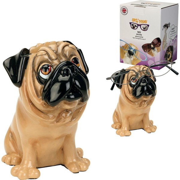 Arora 8017 Pug Tan Dog-Optipaws Glasses Holder by Little Paws,