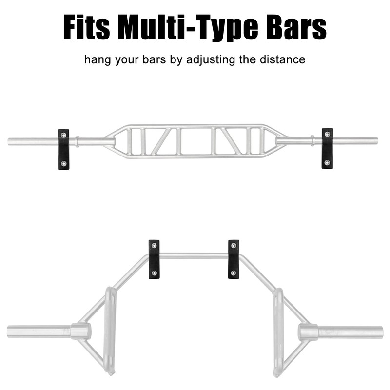 Luwint Set of 2 Single Barbell Holder Wall Mount, Horizontal