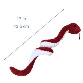 Doindute Wine Red Plush Snake Stuffed Animal Toy, Soft Cuddly Plushie Hugger Toy for Boys & Girls, Gifts for Kids or Girlfriend, 17 Inches