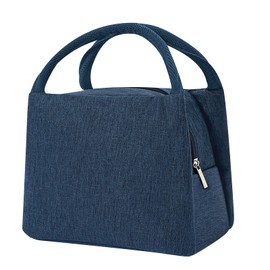 GAOHUI Insulated Lunch Bag for Men Women, Packed Small Cool Bag Lunch Box Kids, Thermal Water-Resistant Adults Lunch Box Bag for Work, School, Picnic Outdoor (Navy Blue)
