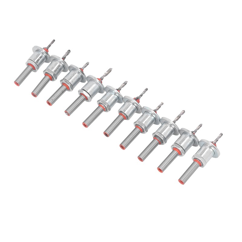 10PCS Countersink Drill Bits Adjustable Stop Tapered Countersink Bit for