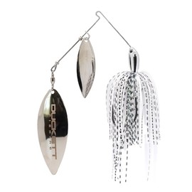 Duckett Fishing BD Double Willow Spinnerbait, Premium Bass Lure for Maximum Flash & Vibration, Silver Black, 1/2 oz