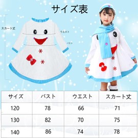[Mprocen] Snowman Jumpsuit Scarf Cute Snowman Costume, Disguise, Cosplay Costume (47.2 inches (120 cm)