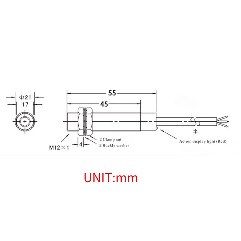 zpldAIAOSI Hall Effect Proximity Sensor, PNP NO, Magnetic Proximity Switch,
