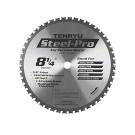 Tenryu PRF-21048BW 8-1/4" Ferrous Metal Circular Saw Blade 48T 1" Arbor