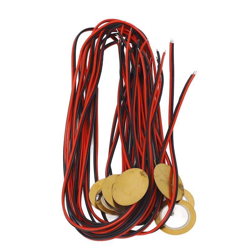 12PCS 27mm Piezo Discs with Wire Brass Piezoelectric Disk Piezo