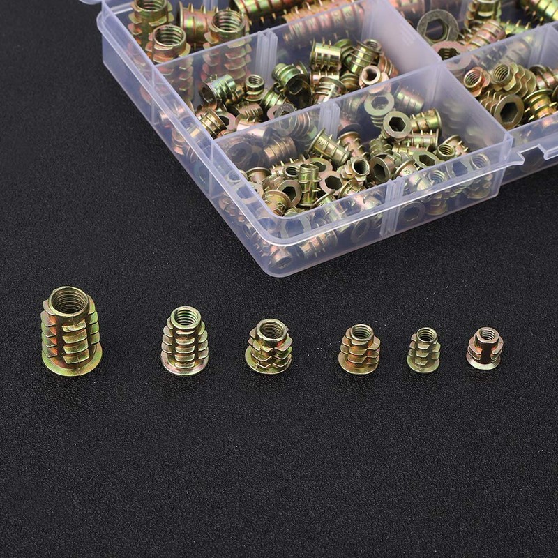 165 Uds Tuerca de Inserción de Rosca Hexagonal Juego de