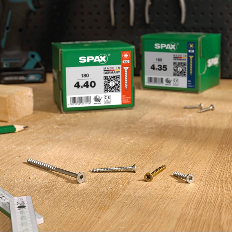 SPAX Universal Screw, 4 x 40 mm, Pack of 180,